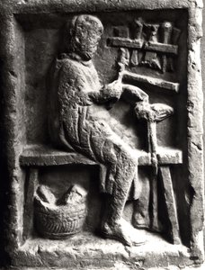 Ayakkabıcı iş başında, bir Roma mezarından kabartma by Roman Roman
